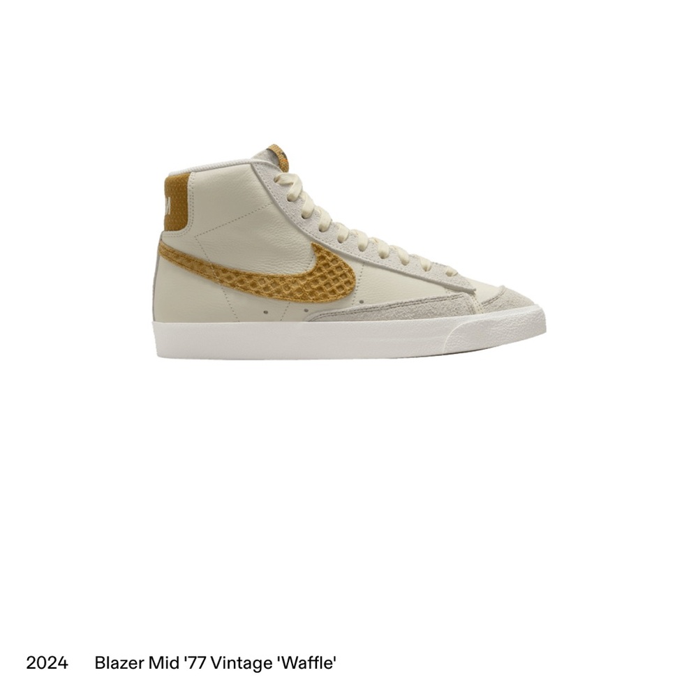 Nike Blazer Mid '77 Vintage Waffle Cream and Gold